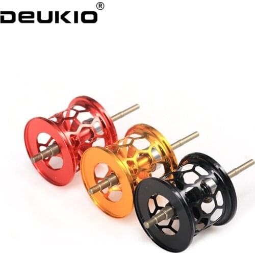 DEUKIO Baitcasting Reel Spool Wheel Ultra Light Wire Cup Fishing Accessories Fishing Reel Parts Tools Pesca Spool Fishing 2021
