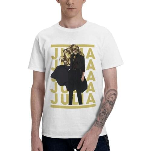 Japanese Manga Cowboy Bebop Vintage Julia T Shirt Men Cotton Print T-shirt Funny Tshirt Short Sleeve Manga Anime Tee Top