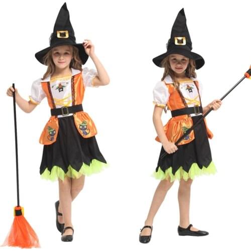 Suit witch Halloween dress girl cosplay costume light dress slim female costume high quality polyester material