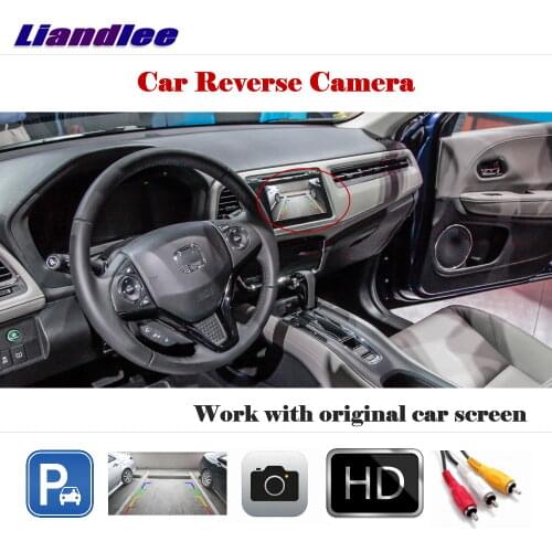 Liandlee For Honda HRV/HR-V Vezel 2013~2016 / Auto Back Up Camera Rearview Reverse Parking Camera Work with Car Factory Screen