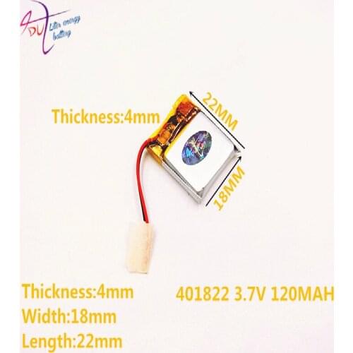 Liter energy battery Size 401822 3.7V 120 mah Lithium polymer Battery With Protection Board For GPS Tablet PC Digital Products