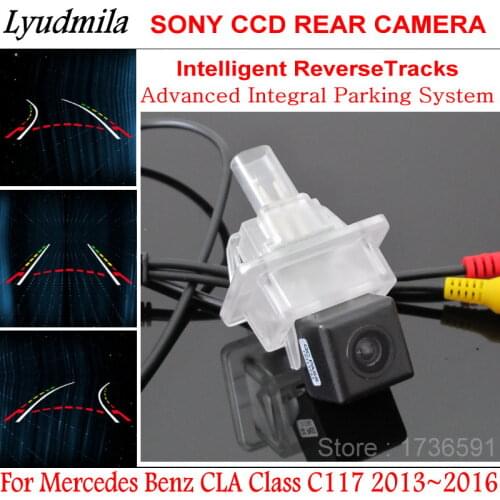Lyudmila FOR Mercedes Benz CLA Class C117 2013~2016 Car Intelligent Parking Tracks Camera Car Back up Parking Rear View Camera