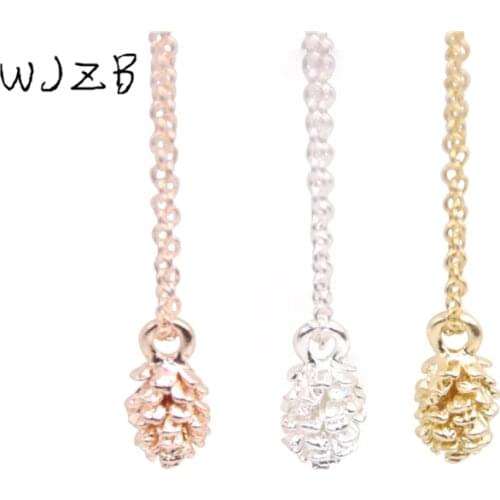 Multicolor pine cone pendant necklace Popular plant pine nuts necklace designed for women