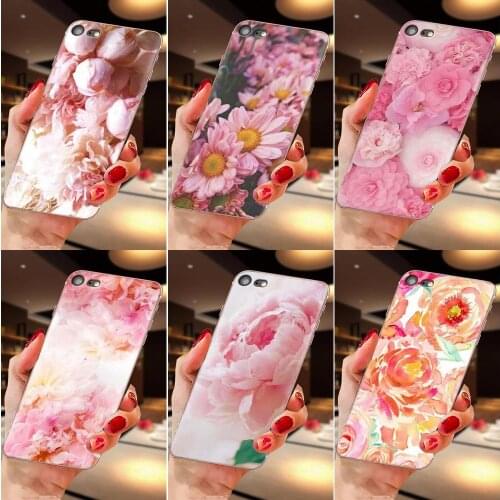 Soft Silicone Case For iPhone 11 Pro Max Plus Pro X XS Max XR 8 7 6S SE 4S 5 5C 5S SE 2020 Drawn Peony Delicate Flower