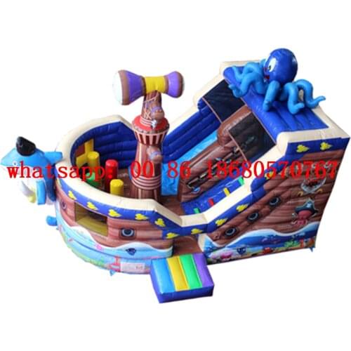Inflatable slide, inflatable castle, inflatable pirate ship slide