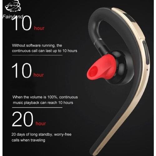 Ear-hook Wireless Bluetooth 5.0 Business Headset In-ear Rotating Design High Fidelity Noise-cancelling Earphone For Calling