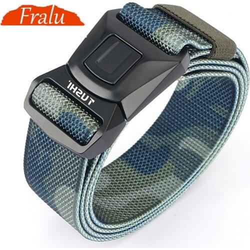 FRALU Official Genuine Tactical Belt metal Buckle Military Belt Soft Real Nylon Sports Accessories Men Christmas Gift BLL2035
