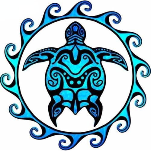3D Interesting Tribal Turtle Creative Car Sticker Vinyl High Quality Decals Custom Printing Fashion Waterproof Decal Kk13*13cm