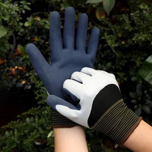 1Pair Breathable Non-slip Waterproof Gardening Pruning Gloves Protective Cover Garden Rubber Gloves Gardening Digging Glove