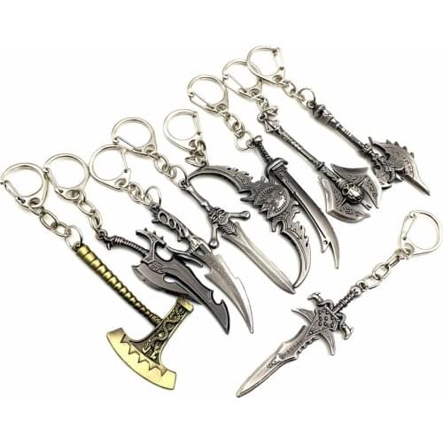Game WOW Small weapon model 6CM key ring alloy pendant Keychain For Fans Souvenir Jewelry