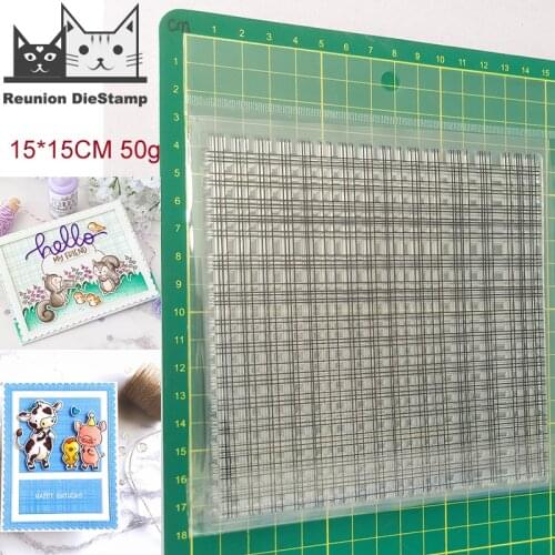 Reunion Grid Woven CLEAR STAMPS DIY Scrapbooking Card Album Paper Craft Rubber Transparent Silicon Clear Stamp