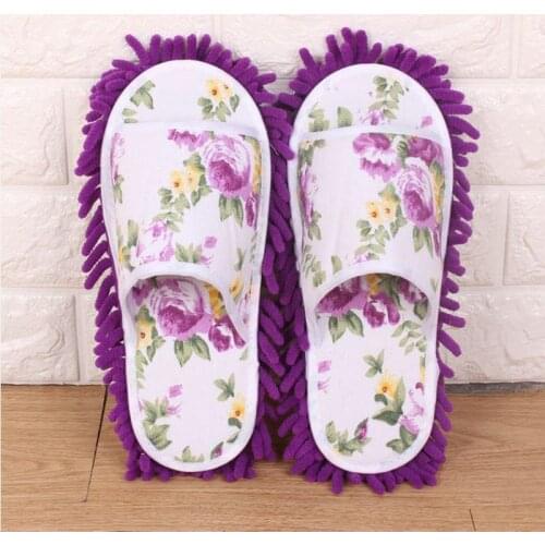 1pair Women Dust Mop Slippers For Bathroom Floor Cleaning Mop Cleaner Slipper Lazy Shoes Cover Microfiber Duster Cloth 20MAR20