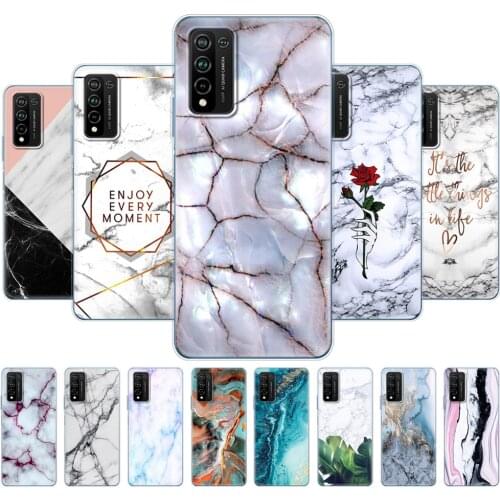 For Honor 10X Lite Case Silicon TPU Soft Back Cover Phone Case For Huawei Honor 10X Lite Bumper 10XLite Funda marble fashion