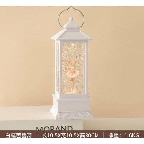 Light Up Ballerina Girl Glass Music Box Empty Decorative Boxes Valentines Day Gift Rotating Caja Musical Birthday Gift EH50MB