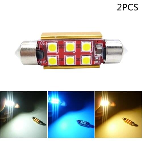 2PCS 31mm 36mm 39mm 41mm LED Bulb C5W Super Bright 3030 SMD Canbus Error Free Auto Interior Doom Lamp Car Styling Lights