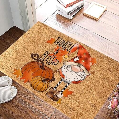 Funny Thanksgiving Doormat Anti-slip Door Mat Autumn Entryway Rug Home Small Carpet For Front Door Kitchen Bathroom Decor L3