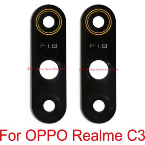 1~50 Pieces Rear Camera Back Lens Cover For OPPO Realme C3 Back Camera Lens Glass Replacement Parts With Sticker Glue Tape