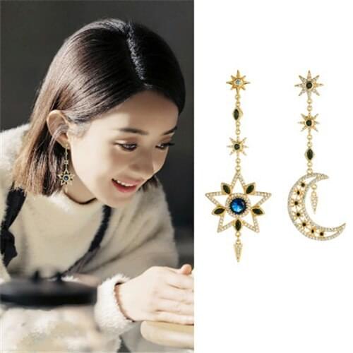 Asymmetricl Fashion exaggerates personality Hollowing out Eardrop Korean For Women Earrings pendientes brincos temperament
