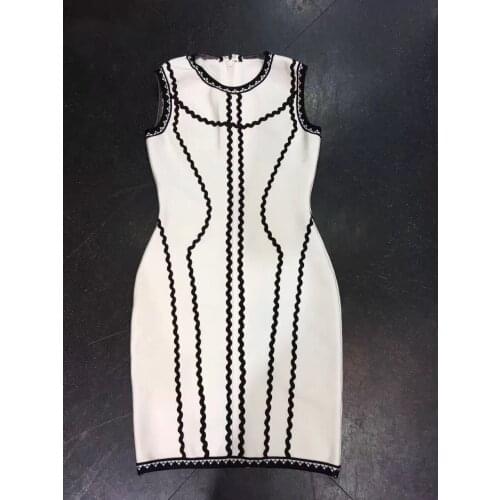 Women Summer sleeveless elegant high quality stretch Celebrity Party Bandage Dresses wholesale dropshipping