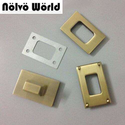 10pcs 40*24mm hardware antique brass alloy rectangle twist locks handbags turn twist lock