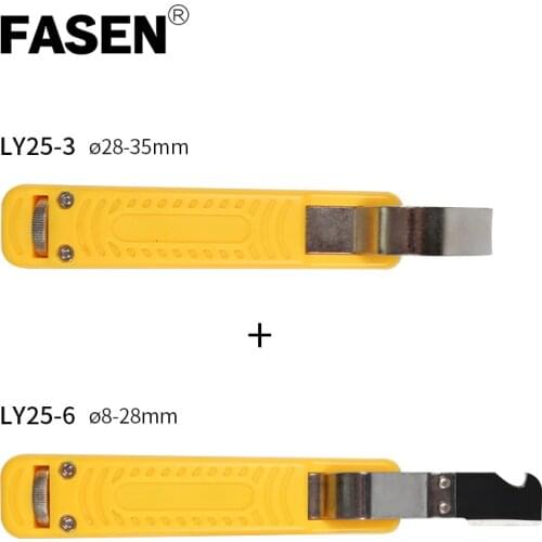2PCS LY25-3/LY25-6 wire stripper knife combined round cable stripping plier set PVC,RUBBER cable stripping tool