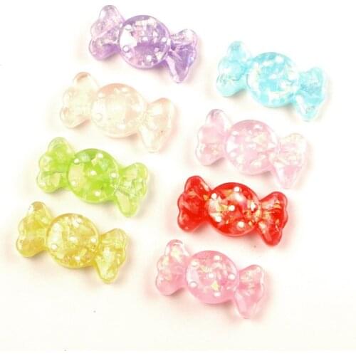 20Pcs 30x15mm Mixed Clear Resin Candy Cabochon Flatback Decoration Crafts Embellishments For Scrapbooking Diy Accessories