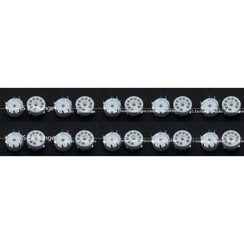 20pcs tube socket tube holder GZC9-A small 9 pin outlet for 12AX7 EL84 6DJ8 6922