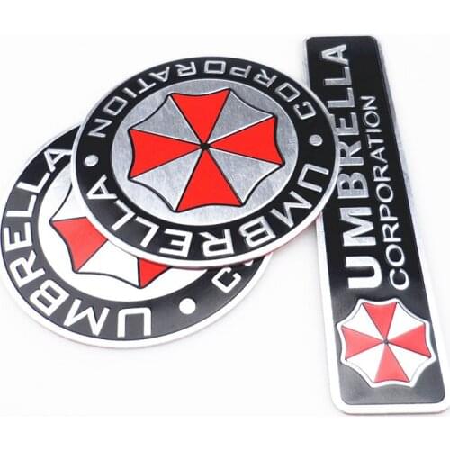 3D aluminum alloy biohazard umbrella car sticker FOR Mitsubishi ASX/Outlander/Lancer Evolution/Pajero/Eclipse/Grandis