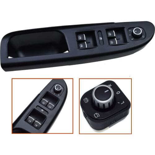 5ND959857 1K0959565K 1K0 959 565F 1K0 959 565 H Window Mirror Switch Panel Trim Bezel Cover Switch Button For VW Passat B6