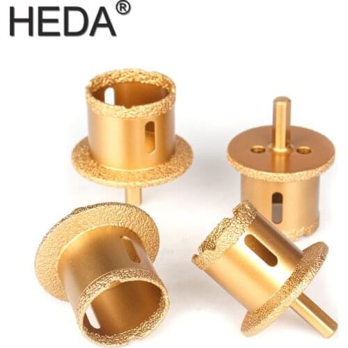 Free Shipping 1PC HEDA Tools Brazed Diamond Hole Saw Stone Drill Bit Basin Opener For Drainage Hole Stone Marble Ceramics