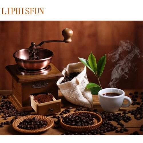 Diamond Painting Cross Stitch Full Square Round Picture of Rhinestone DIY Mosaic Embroidery Coffee New Year Gift