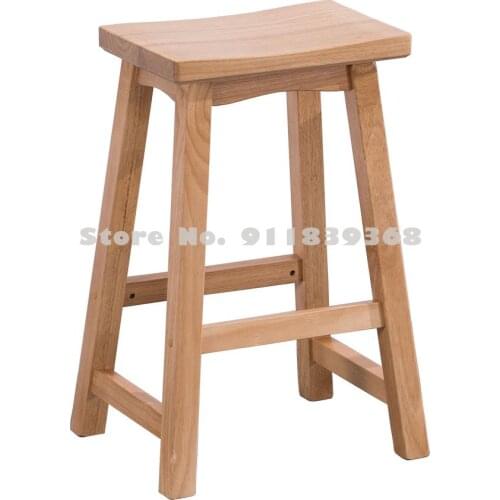 Solid Wood Bar Chair Family Light Luxury Extremely Simple High Stool Modern Simple Bar Stool Net Red Fashion Italian Bar Chair