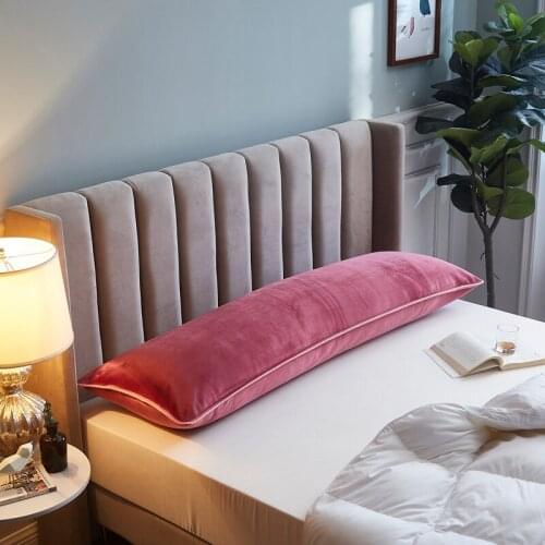 Long Pillowcase Winter Warm Soft Flannel Pillow Cover For Bed 1 Pc Large Body Pillow Case Not Include Inner Core 120/150/180cm