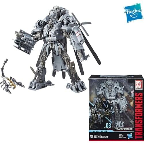 Original Hasbro Transformers Studio Series 08 Blackout Anime Action Figures Model Toys for Children Transformers Blackout Toys