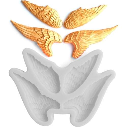 Angel Wings Silicone Mold for Fondant Cake Decor, Cupcakes, Sugarcraft, Cookies, Candies, Cards and Clay Bakeware Tools