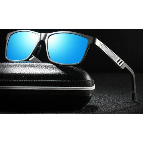 Men Polarized Sunglasses Aluminum Magnesium Sun Glasses Driving ray Rectangle Shades For Men Oculos masculino Male sunglases