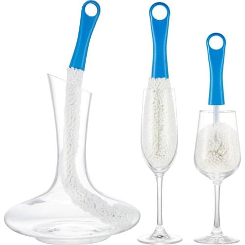 Soft Foam Wine Bottle Brush Decanter Stemware Glasses Dust Cleaning Brush Flexible Cleaning Supplies Kitchen Items