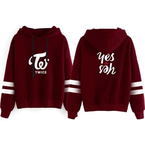 New Korean Fashion Kpop TWICE Return To The New Album Yes or Yes Sweatshirt Suit The Autumn Long Sleeve Hoody Hoodies Streetwear