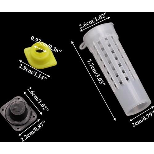 40PCS Professional Beekeeping Bee Plastic Queen Rearing Cage Cup Box Cover Catcher Protective Bees Tools Supplies Equipment