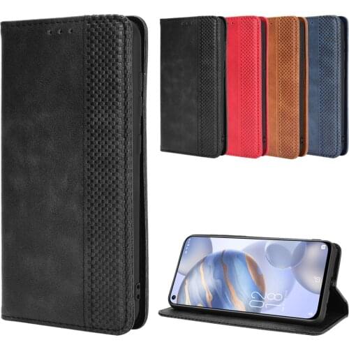 Luxury Retro Slim Leather Flip Cover For Oukitel C21 Case 6.4" Wallet Card Stand Magnetic Book Cover For Oukitel C21 Pro Cases