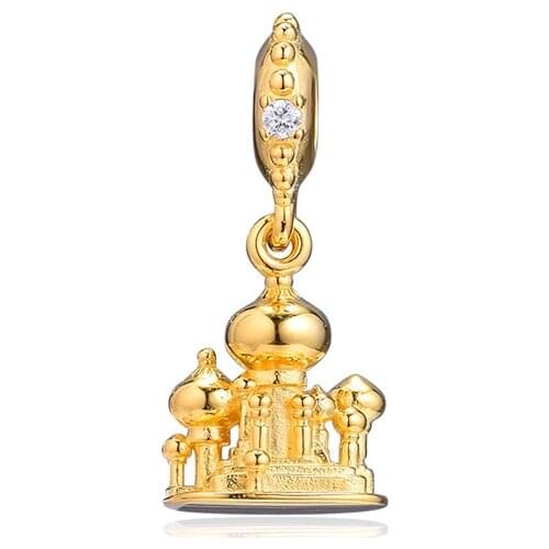 Agrabah Castle Dangle Charms For Woman DIY Fits Original 925 Silver Bracelets Fashion Silver Beads For Jewelry Making