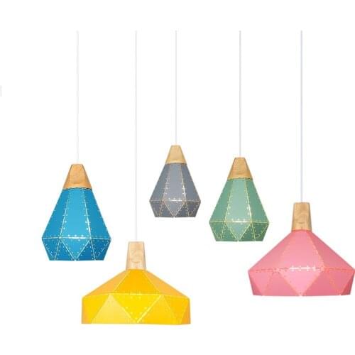 Modern pendant lights Nordic led lamp Christmas decorations for home lighting wood lamps for living room with lampshade