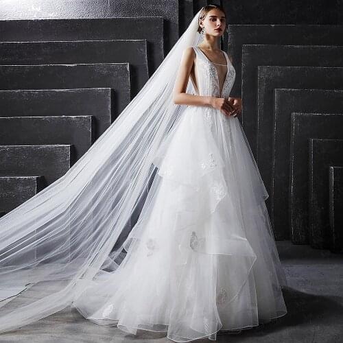 RSW1719 Real Pictures Yiaibridal V Neckline Ruffle Skirt Puffy A Line Boho Vestido De Noiva 2020