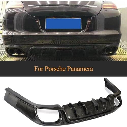 Rear Bumper Diffuser Lip for Porsche Panamera 970.1 2010-2014 Rear Bumper Diffuser Lip Spoiler Carbon Fiber