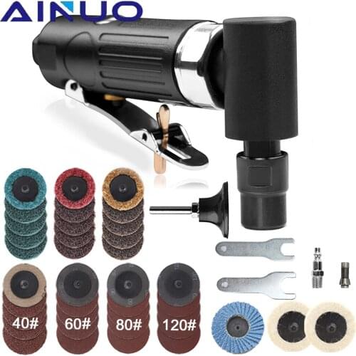 1/4 inch Air Angle Die Grinder 90 Degree Pneumatic Grinding Polisher Machine Engraving Tool Set With Spanner Wrench