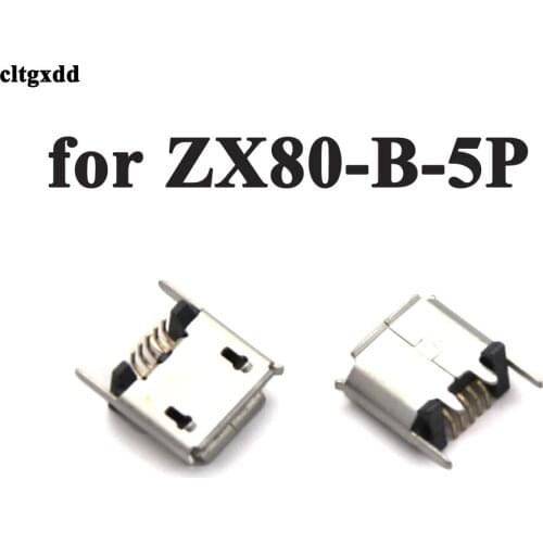 1Pcs Usb Charger Dharging Port Plug Dock Connector For ZX80-B-5P MICRO Type Vertical SMT