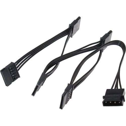 10PC IDE 4Pin to 5 SATA 15 Pin Power Splitter Line PC Power Conversion Line Hard Disk Drive Power Supply Extension Cable Adapter