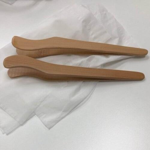 100PCS Tea Clip, Bamboo Wood Curved Natural Tea Spoon Tea Accessories