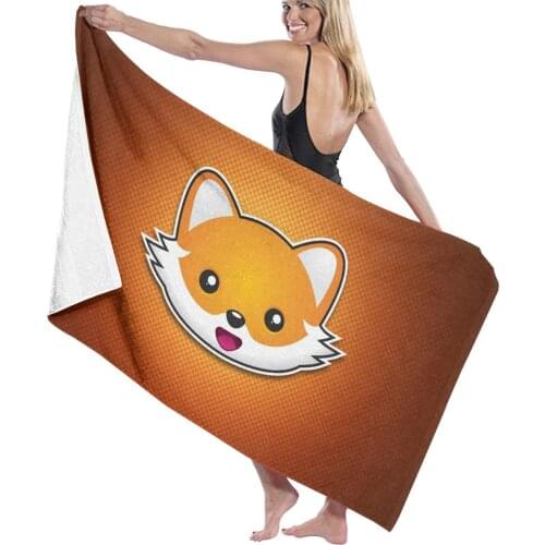 130X80 Home Textile Towel Adult Fox Absorbent Bath Towel Women Robes Towel Microfiber Fabric Towel
