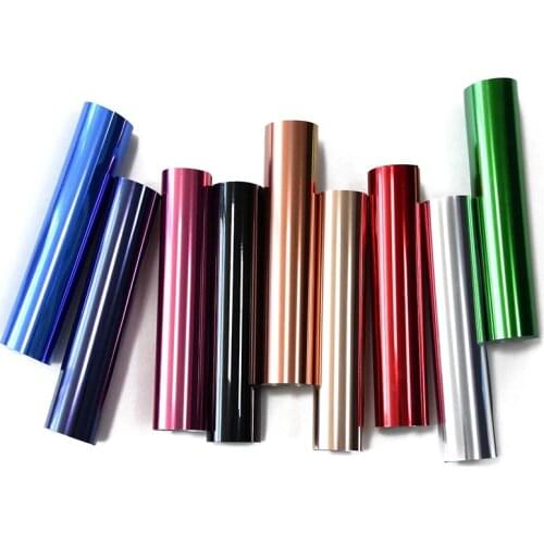 20 Colors Metallic PU Heat Transfer Vinyl Film Heat Press Machine T-Shirt Iron On HTV Printing DIY Clothing Film Free Shipping